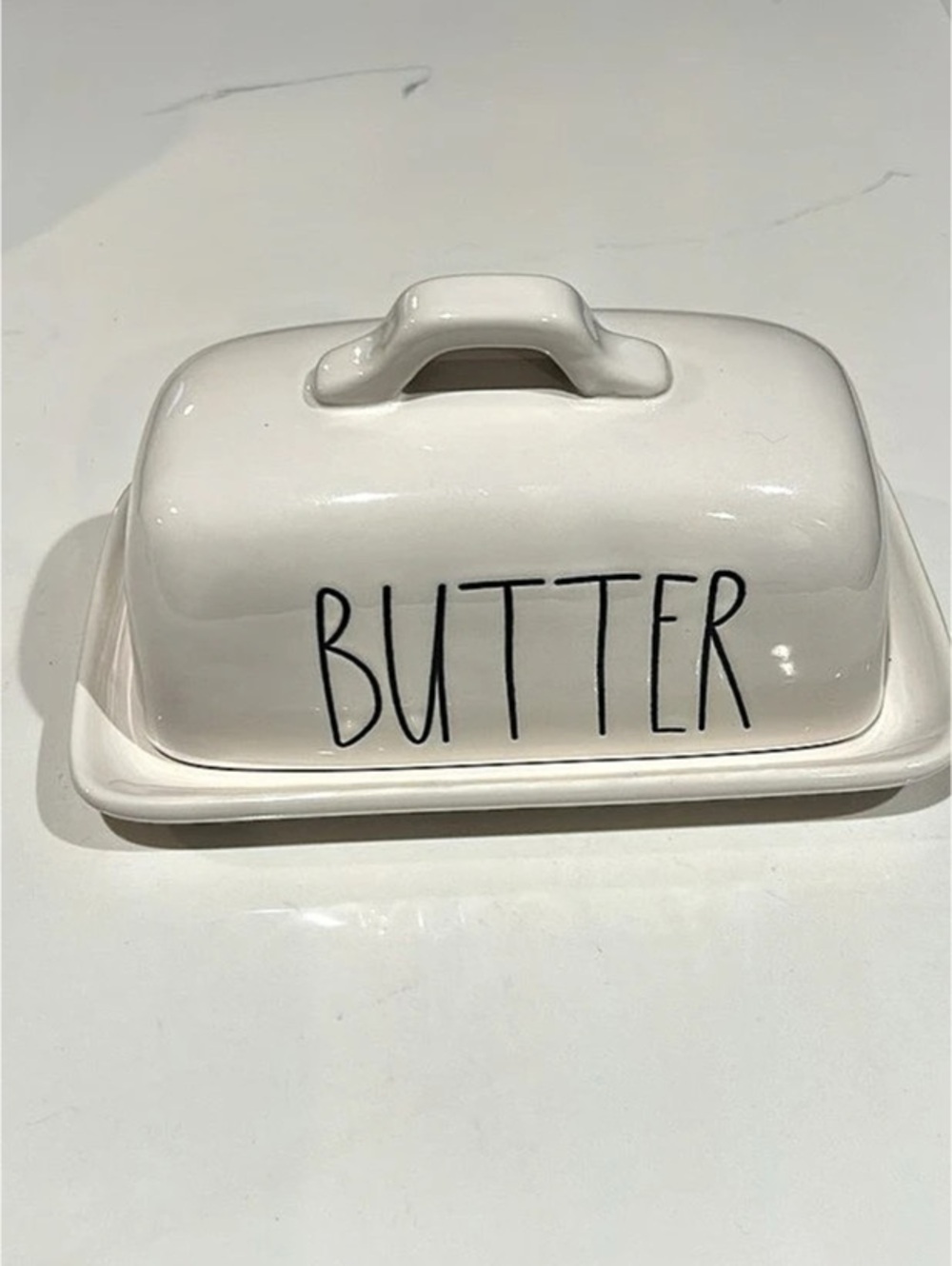 Rae Dunn Butter Dish White